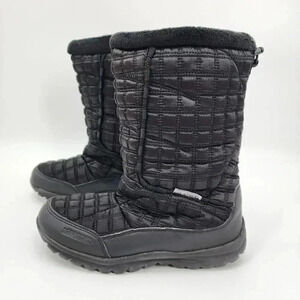 Mountrek Lisa Quilted Insulated Nylon‎ Woman's Snow Boots Black Size 7.5